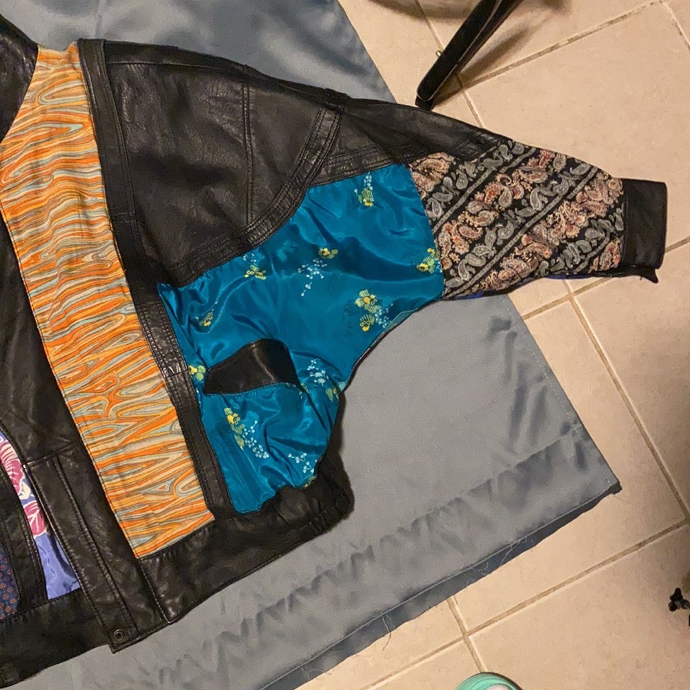 Leather Jacket Fabric Patchwork - image 4